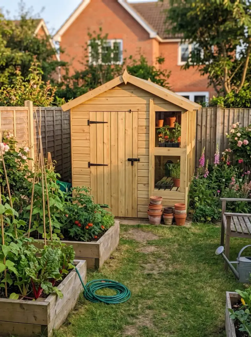 Total Sheds building in a customer's garden