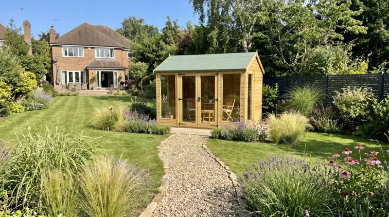 Total Sheds building in a customer's garden