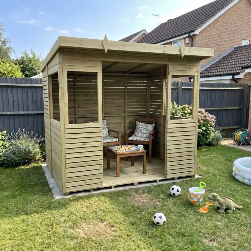 Total Sheds building in a customer's garden