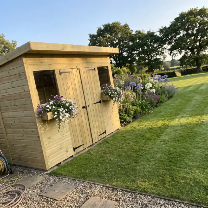 Total Sheds building in a customer's garden