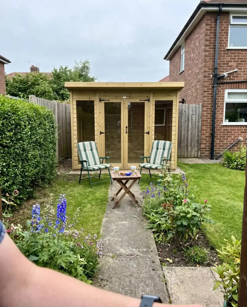 Total Sheds building in a customer's garden