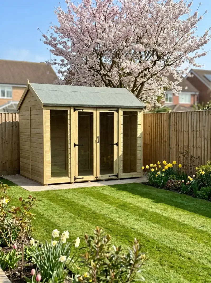 Total Sheds building in a customer's garden