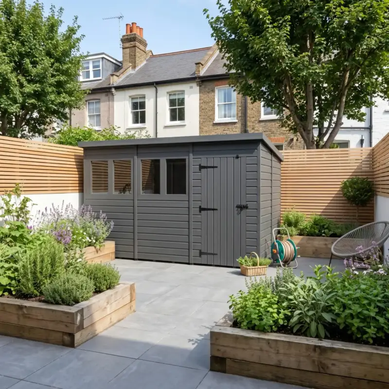 Total Sheds building in a customer's garden