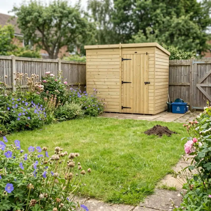 Total Sheds building in a customer's garden