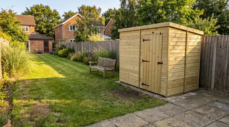 Total Sheds building in a customer's garden