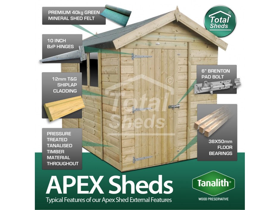 8ft X 20ft Apex Shed