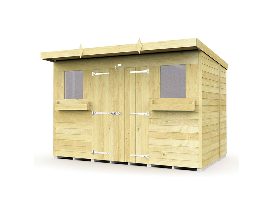 F&F 10ft x 6ft Pent Summer Shed