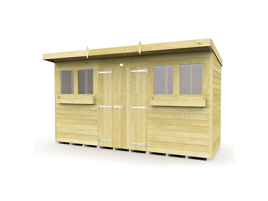 F&F 12ft x 4ft Pent Summer Shed