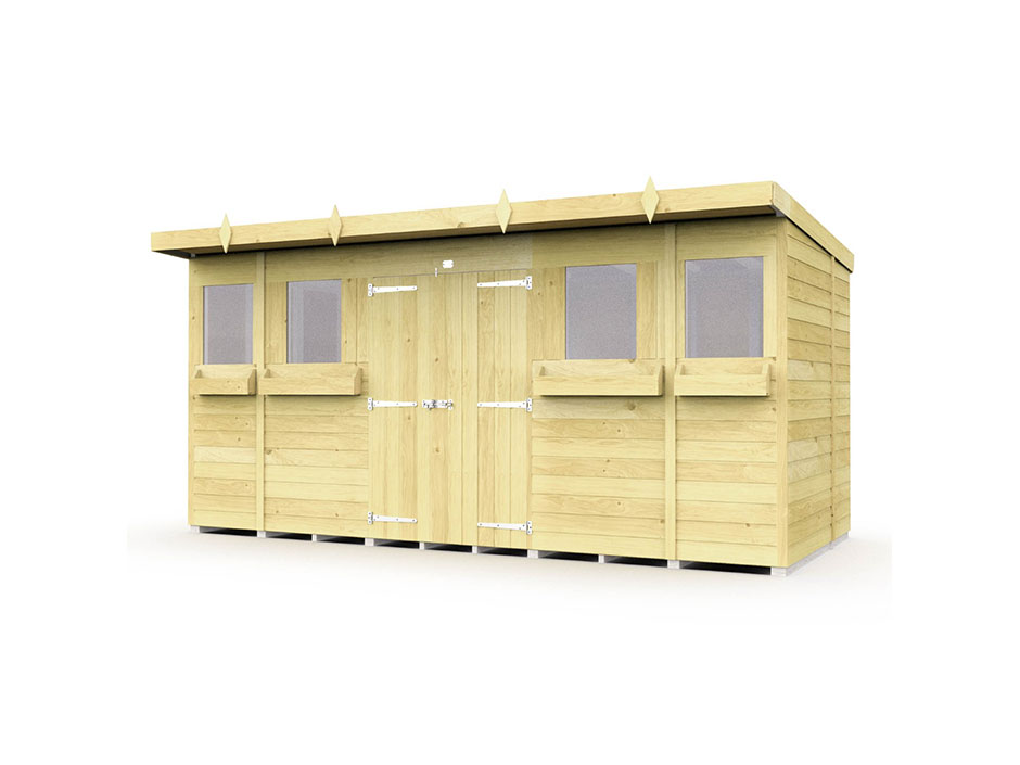 F&F 14ft x 6ft Pent Summer Shed