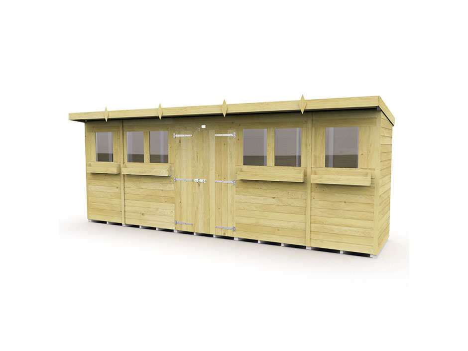 F&F 18ft x 4ft Pent Summer Shed