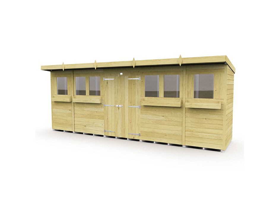 F&F 20ft x 4ft Pent Summer Shed