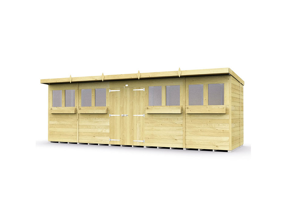 F&F 20ft x 6ft Pent Summer Shed
