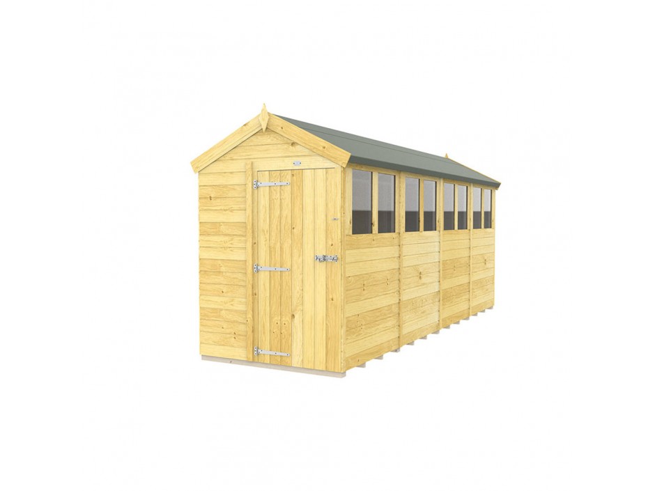 F&F 5ft x 16ft Apex Shed