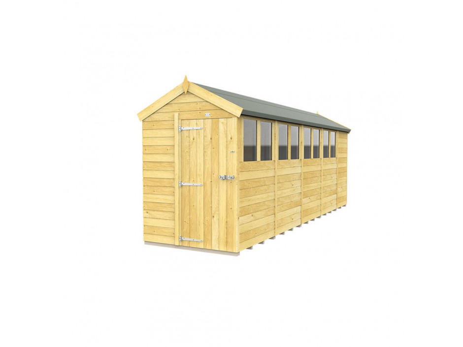 F&F 5ft x 19ft Apex Shed