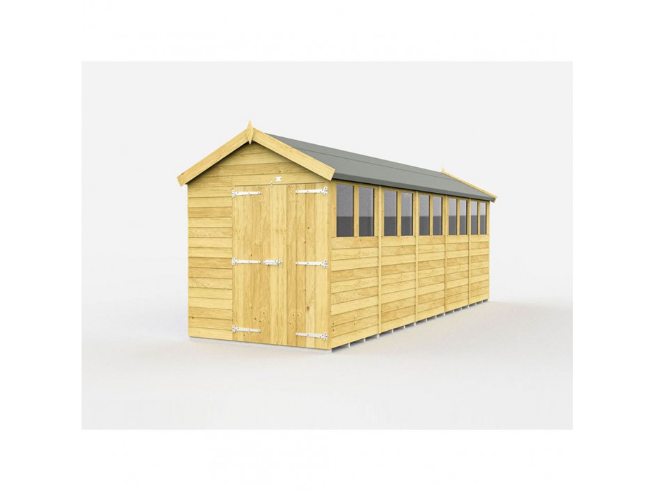 F&F 6ft x 20ft Apex Shed