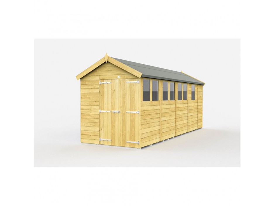 F&F 7ft x 17ft Apex Shed