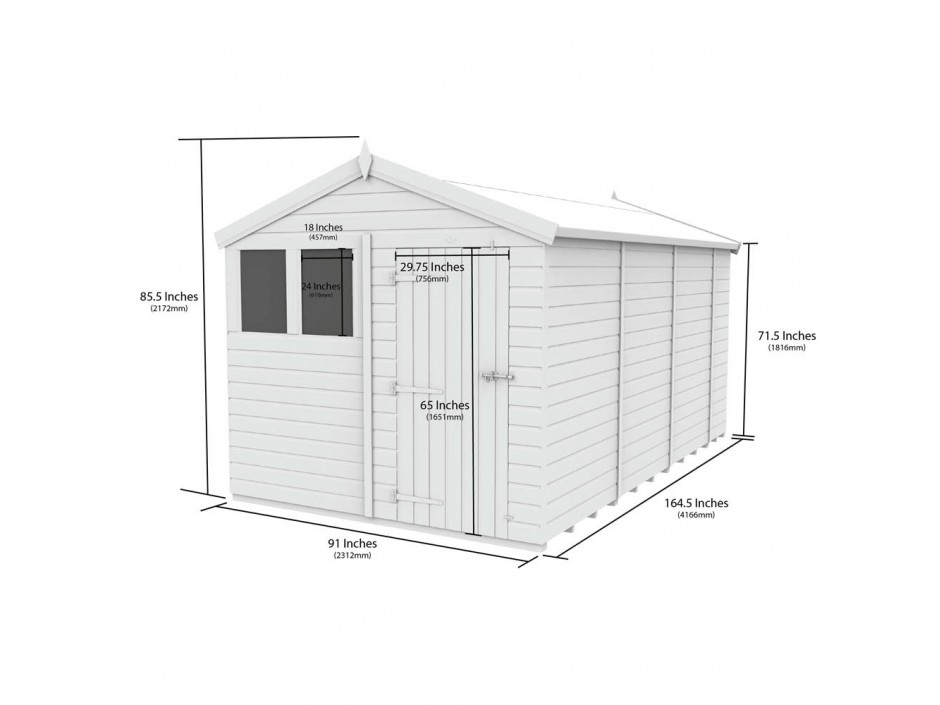 F&F 8ft x 14ft Apex Shed