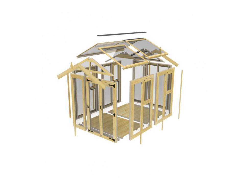 6ft x 8ft Glass Green House
