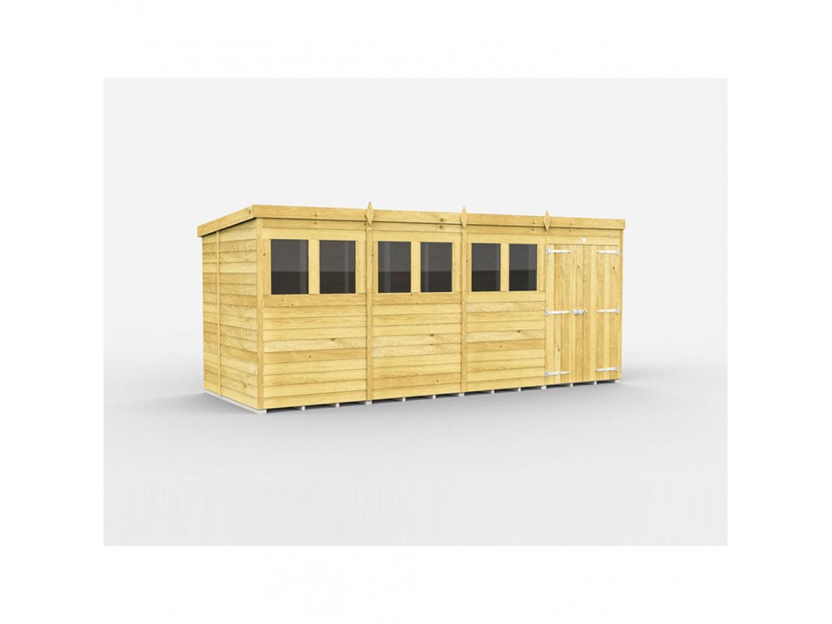 F&F 6ft x 16ft Pent Shed