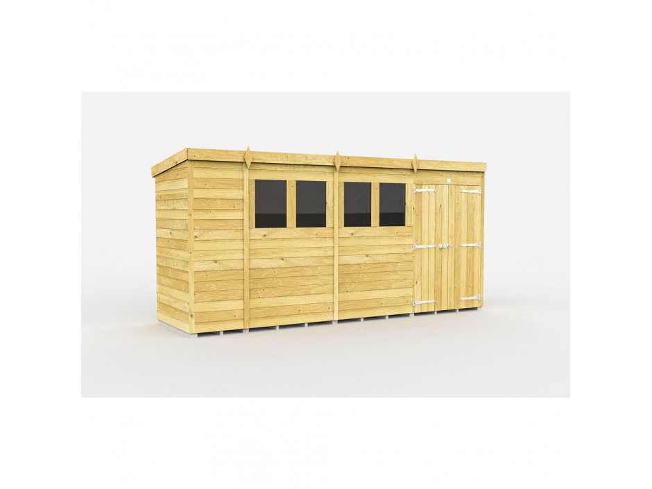 F&F 15ft x 4ft Pent Shed