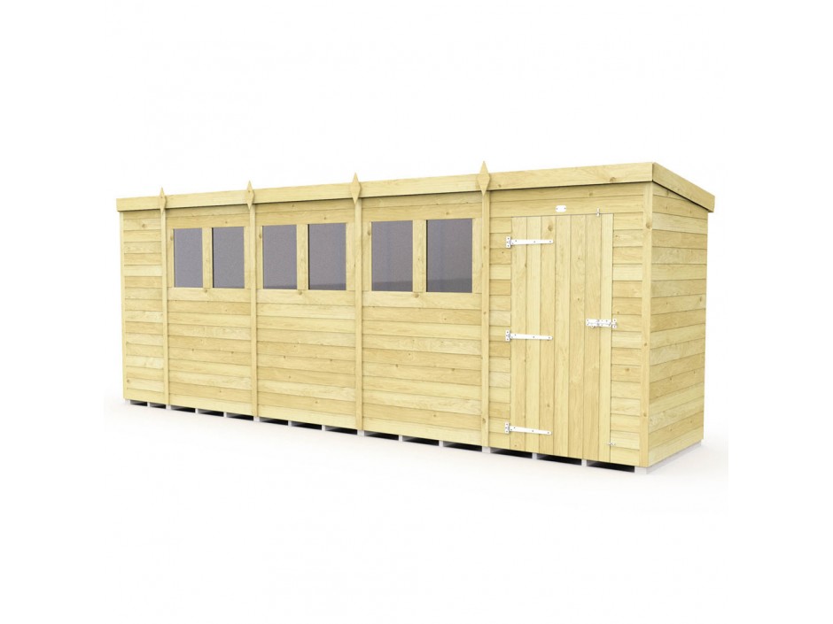 F&F 19ft x 4ft Pent Shed
