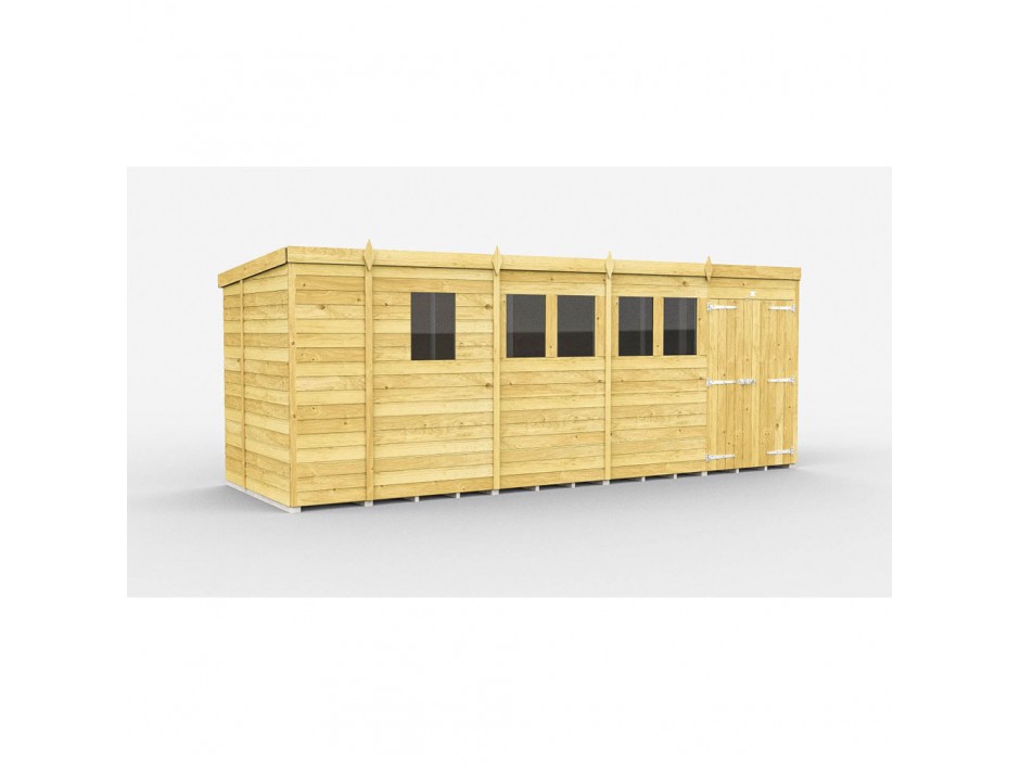 F&F 17ft x 6ft Pent Shed