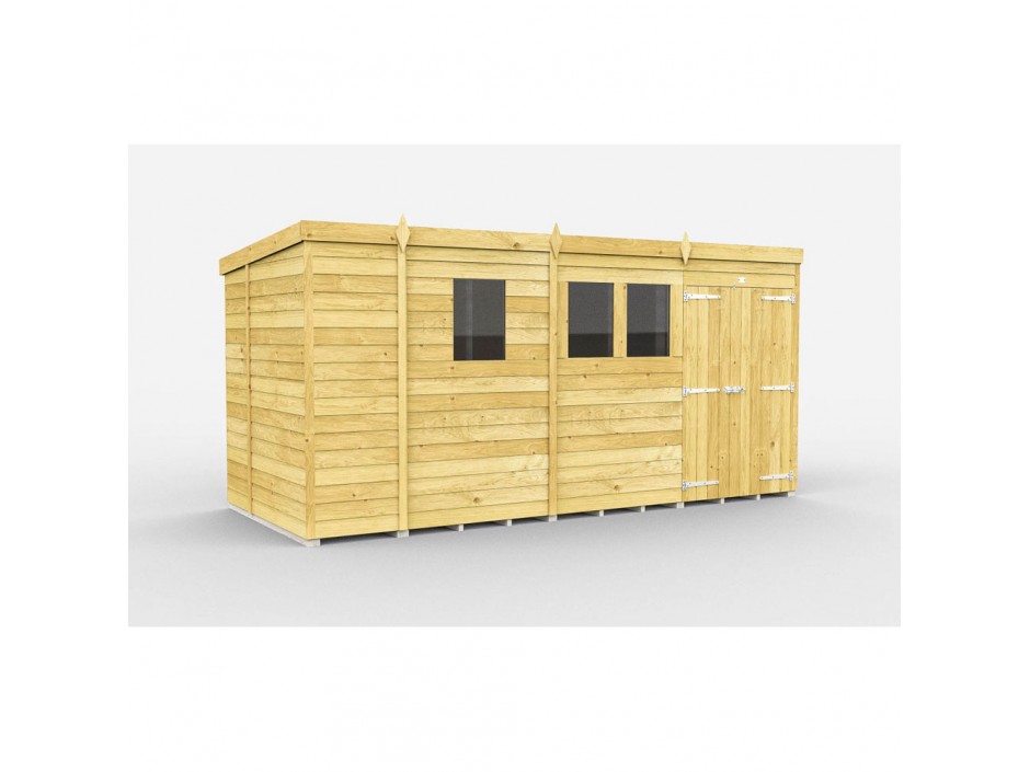F&F 13ft x 7ft Pent Shed