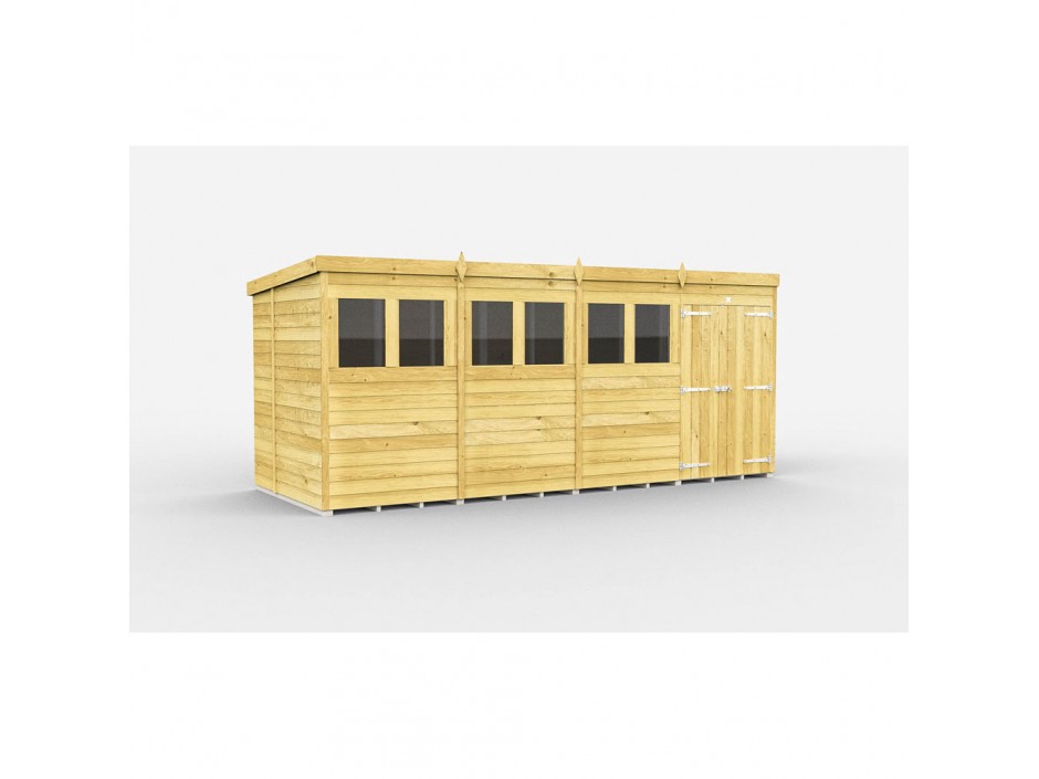 F&F 16ft x 7ft Pent Shed