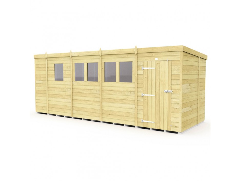 F&F 7ft x 17ft Pent Shed
