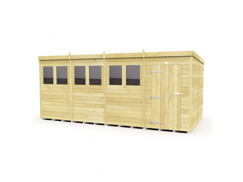 F&F 16ft x 8ft Pent Shed