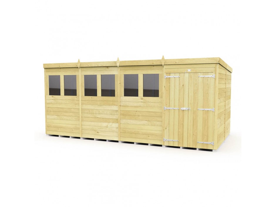 F&F 16ft x 8ft Pent Shed