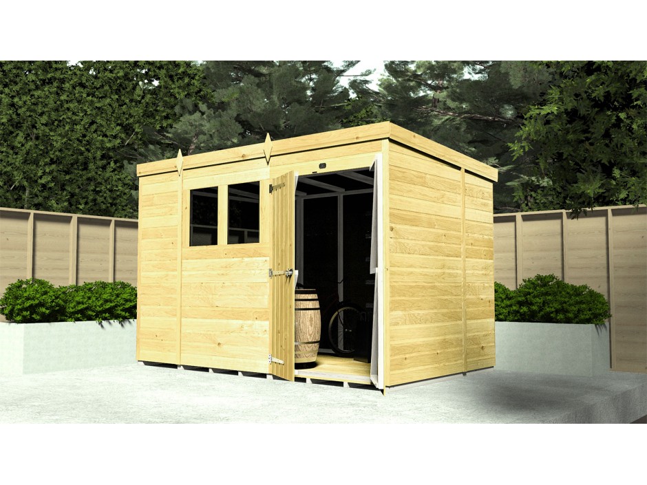 17ft X 11ft Pent Shed