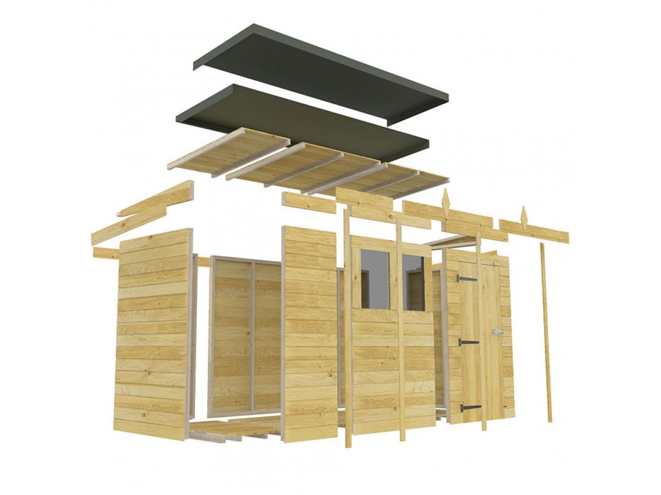 F&F 11ft x 8ft Pent Shed