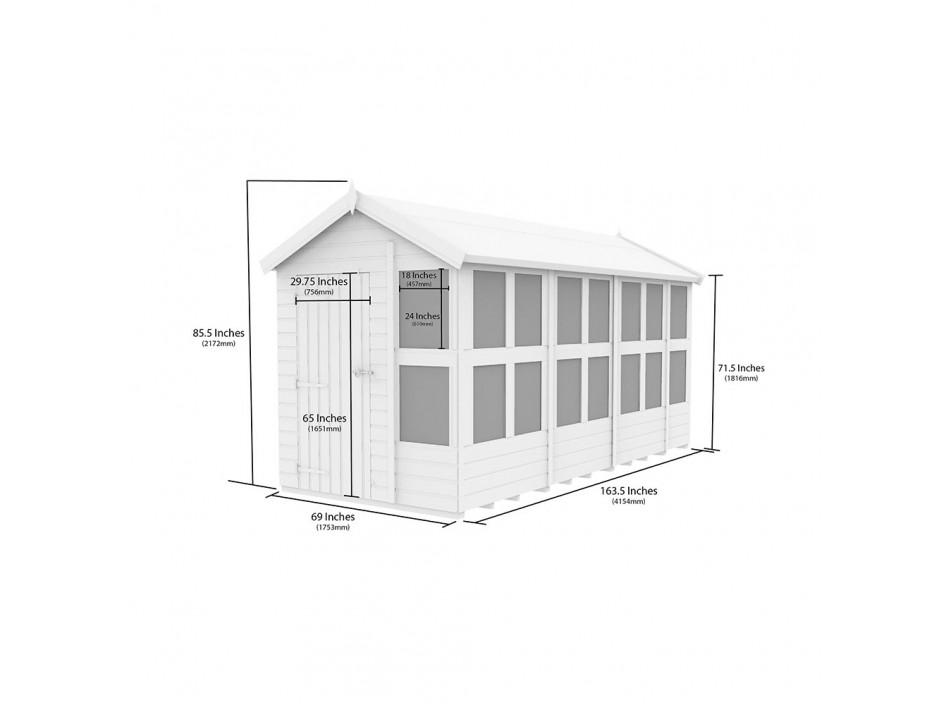 14ft x 6ft Apex Potting Shed