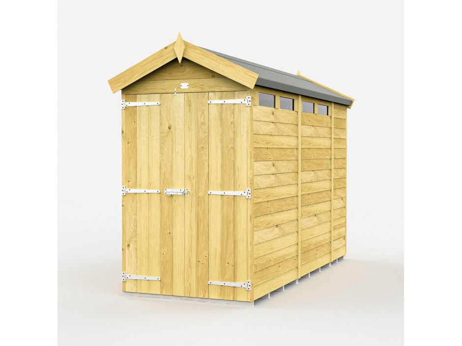 F&F 4ft x 10ft Apex Security Shed