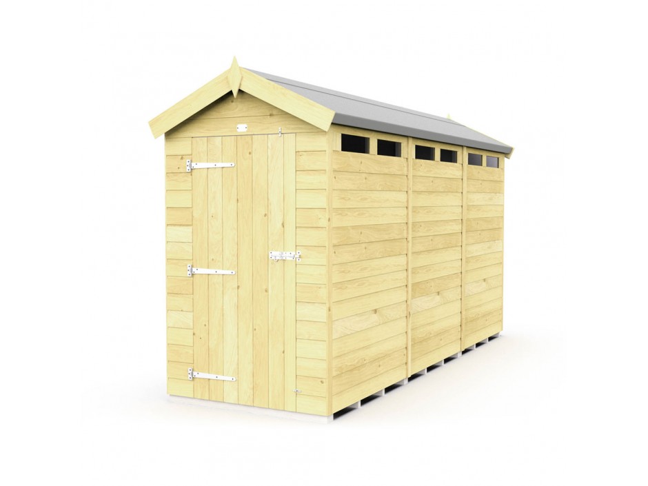 F&F 4ft x 12ft Apex Security Shed