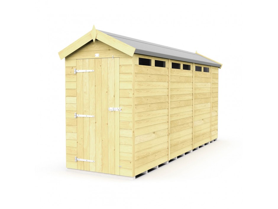 F&F 4ft x 15ft Apex Security Shed