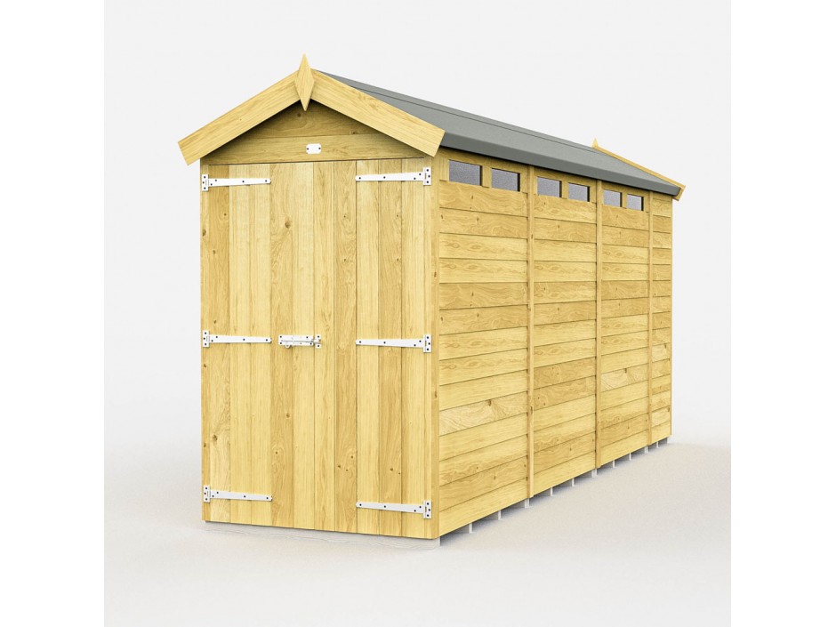 F&F 4ft x 15ft Apex Security Shed