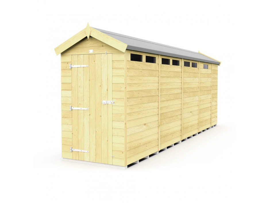 F&F 4ft x 17ft Apex Security Shed