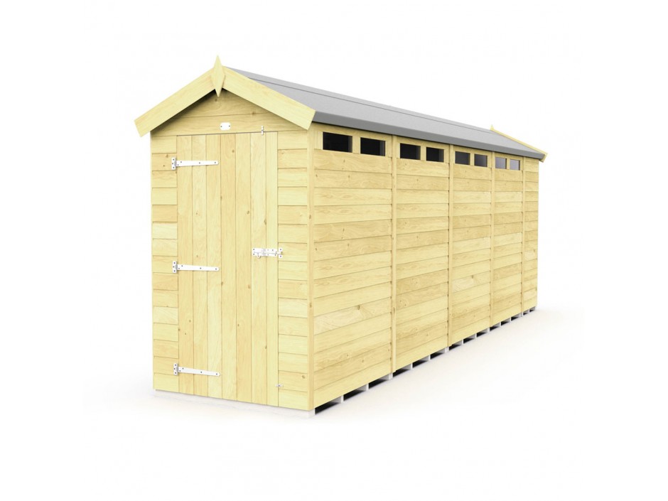 F&F 4ft x 18ft Apex Security Shed