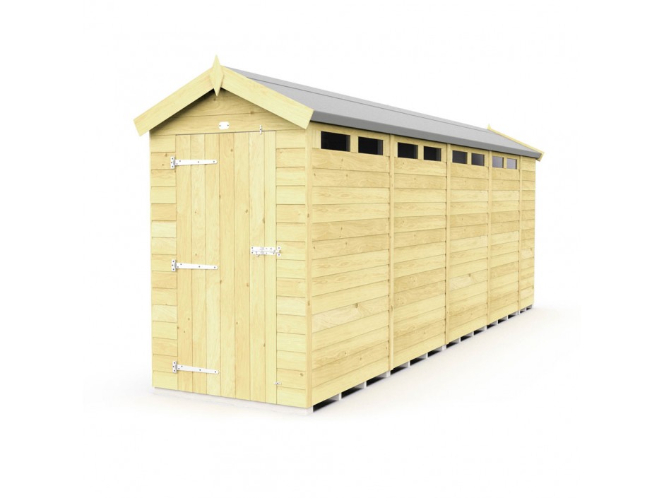 F&F 4ft x 19ft Apex Security Shed