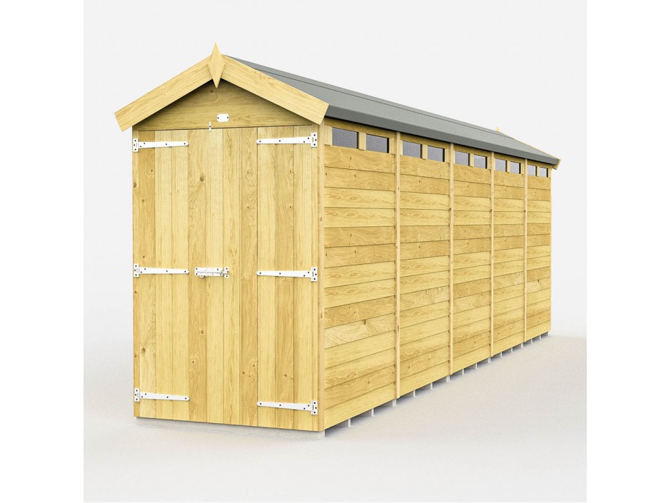 F&F 4ft x 20ft Apex Security Shed