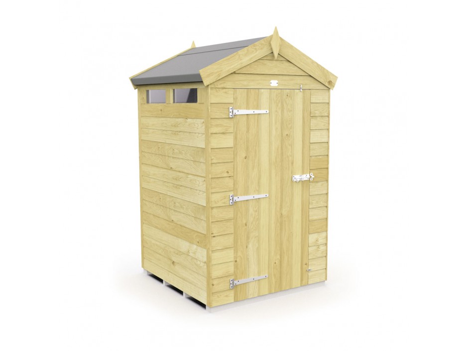 F&F 4ft x 4ft Apex Security Shed