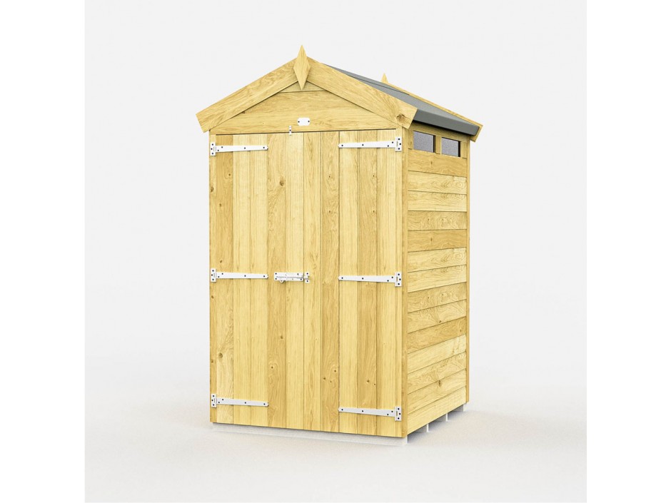 F&F 4ft x 4ft Apex Security Shed