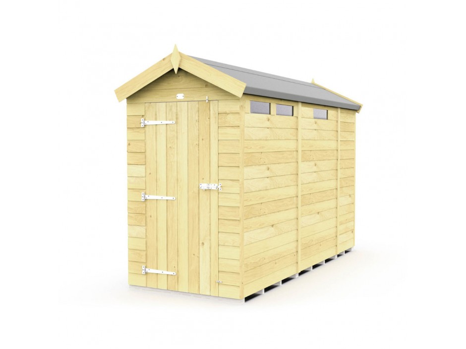 F&F 4ft x 9ft Apex Security Shed