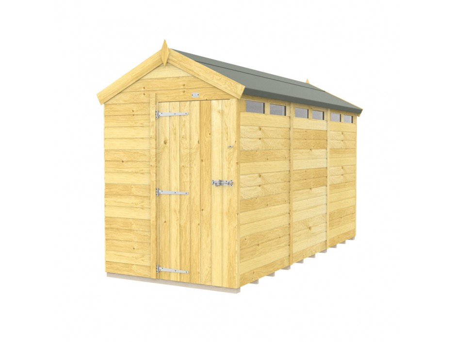 F&F 5ft x 12ft Apex Security Shed