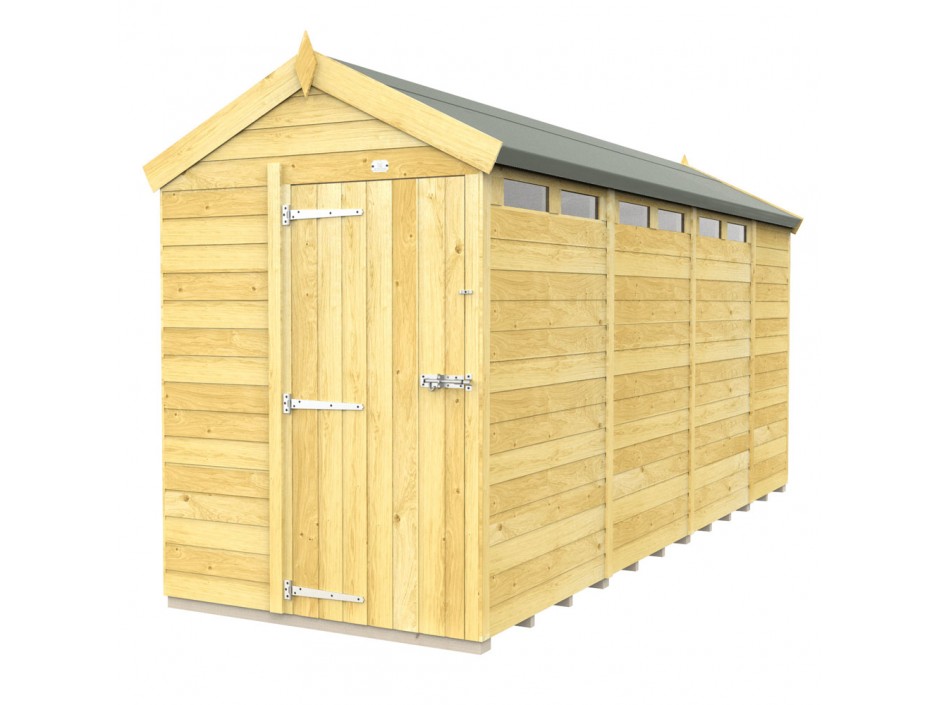 F&F 5ft x 15ft Apex Security Shed