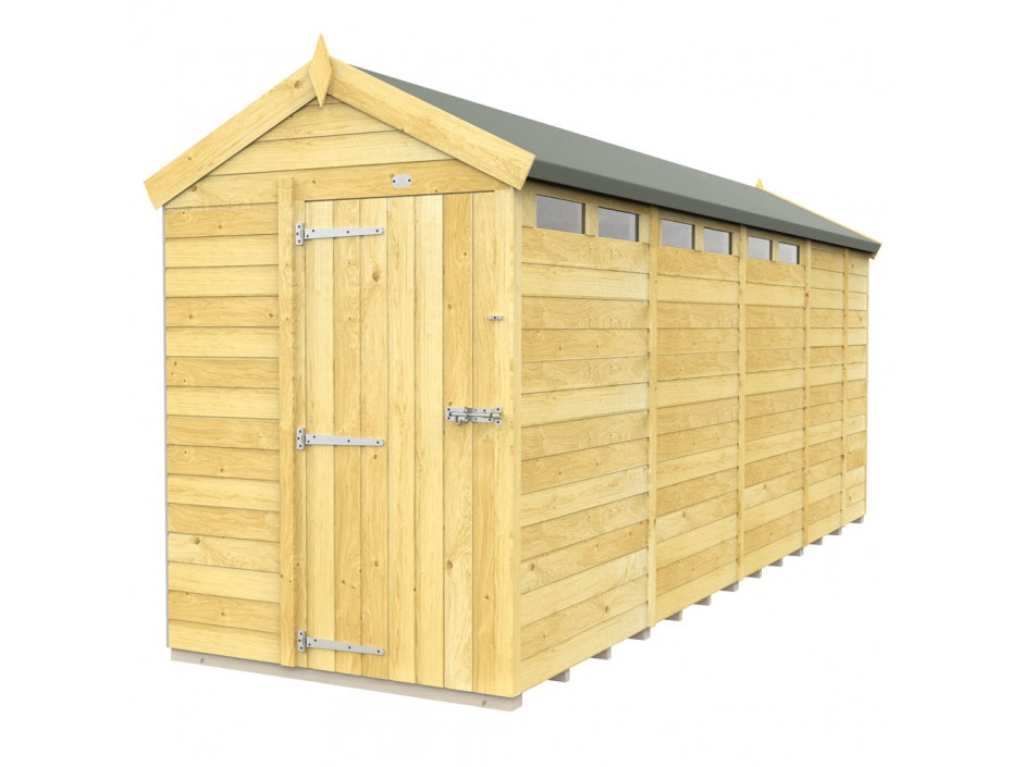 F&F 5ft x 17ft Apex Security Shed