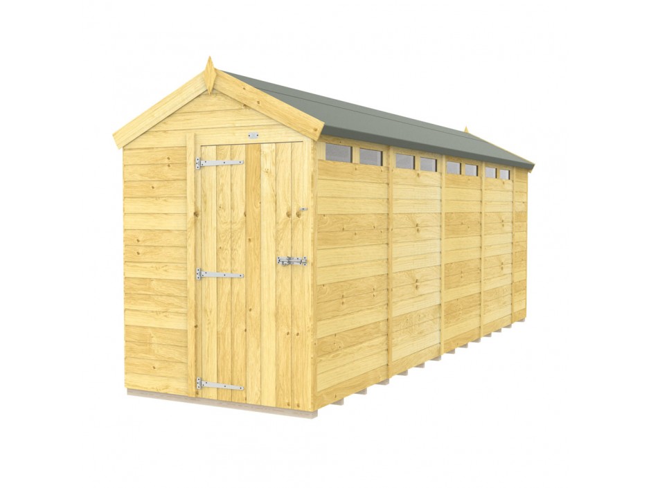 F&F 5ft x 18ft Apex Security Shed