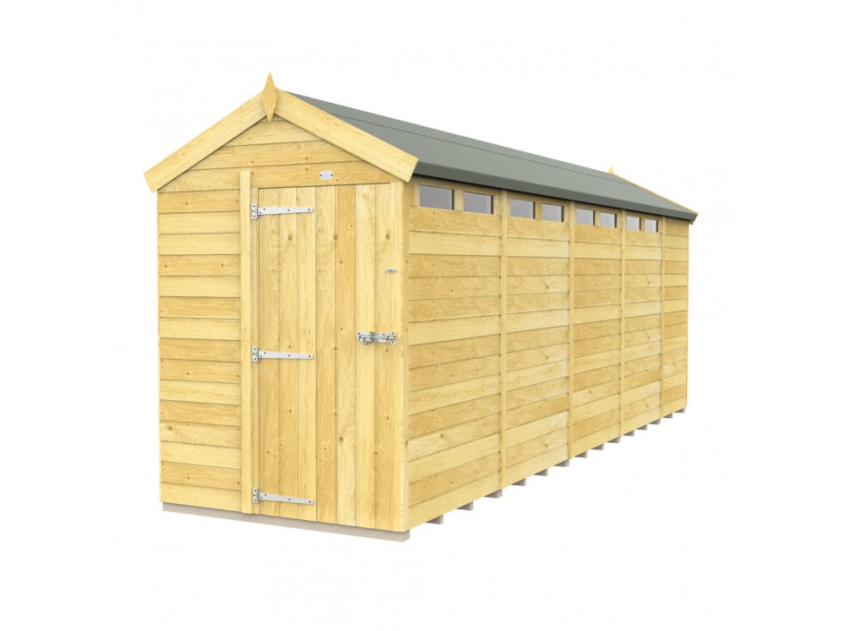 F&F 5ft x 19ft Apex Security Shed